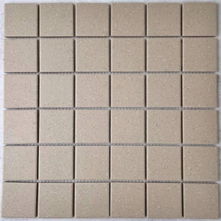 Square Unglazed Taupe Speckled Mosaic Tile 48×48 (Code:00938)