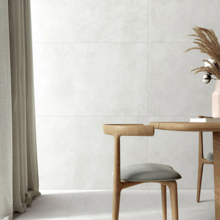 Yeso Plaster Bianco Matt Concrete Look Tile 600x1200 (Code:03324)