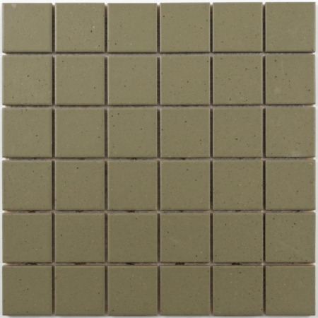 Square Olive Matt Mosaic Tile 48×48 (Code:03337)