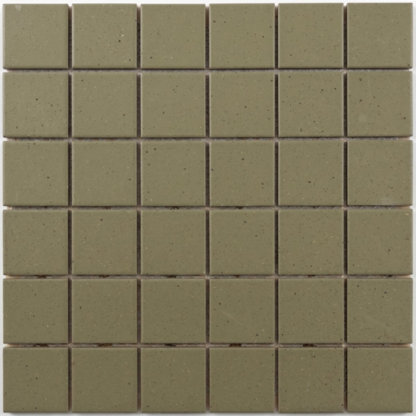 Square Olive Matt Mosaic Tile 48×48 (Code:03337)